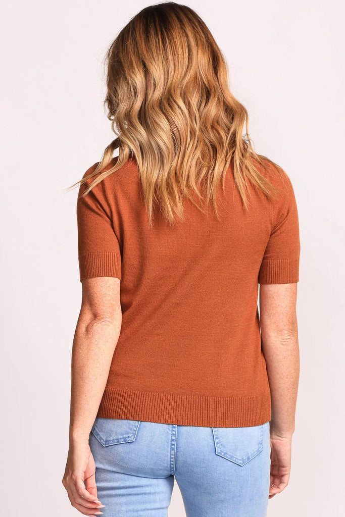 Pink Martini Sandy Top | Brown, Designed in Canada