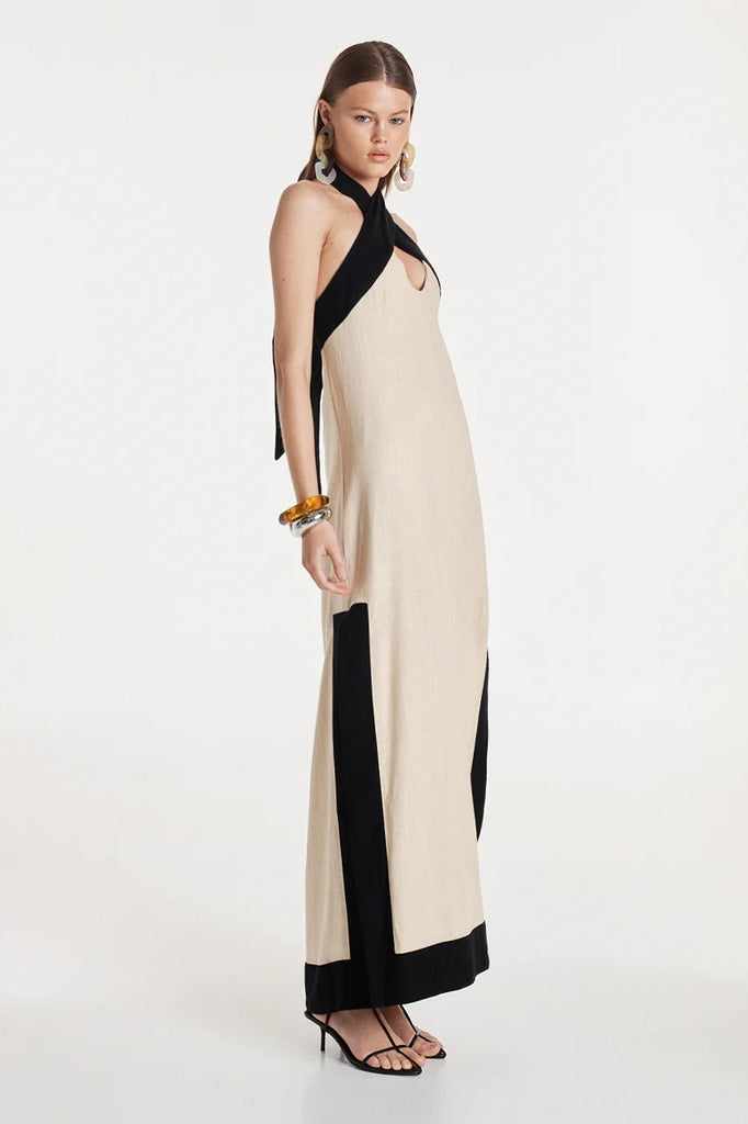 Madison the Label Porsha Maxi Dress | Oat, Designed in Australia