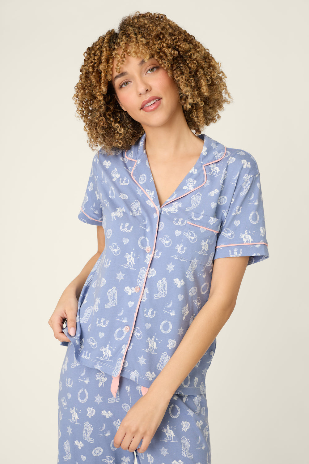 Whimsy Lone Star PJ Set - Blue Shadow