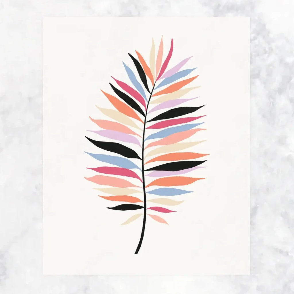 Idlewild Art Print, Rainbow Palm | 11" X 14"