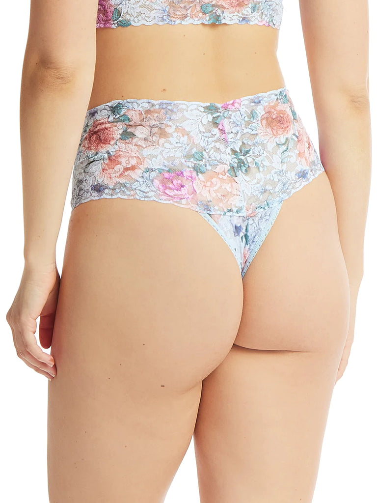 Hanky Panky Retro Lace Thong, Tea For Two | High-Waisted