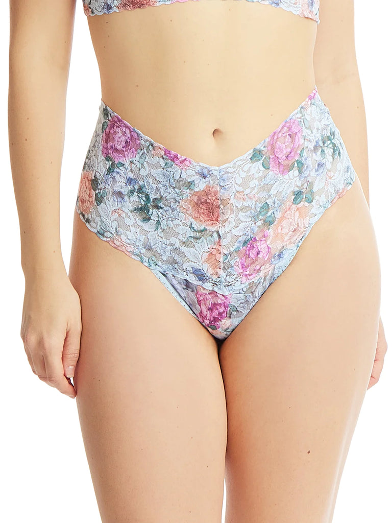 Hanky Panky Retro Lace Thong, Tea For Two | High-Waisted