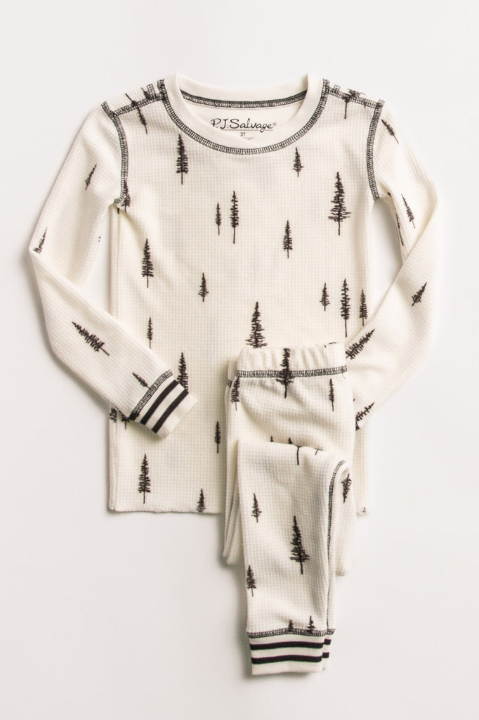PJ Salvage Kids - May The Forest Be With You Toddler Set - Ivory