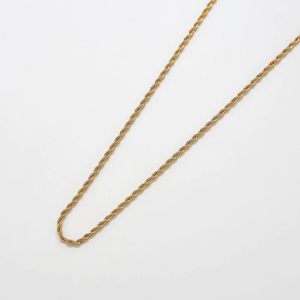 Admiral Row - Dainty Rope Chain Necklace - GoldAdmiral Row Dainty Rope Chain Necklace, Gold | Handmade USA