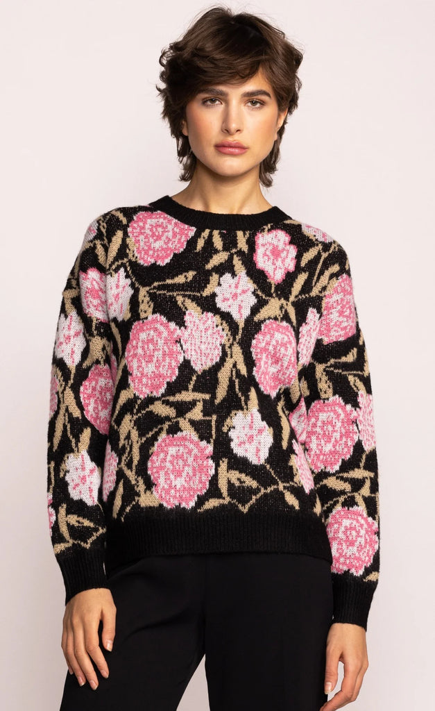 Pink Martini The Rosie Sweater, Black Pink | Designed in Canada