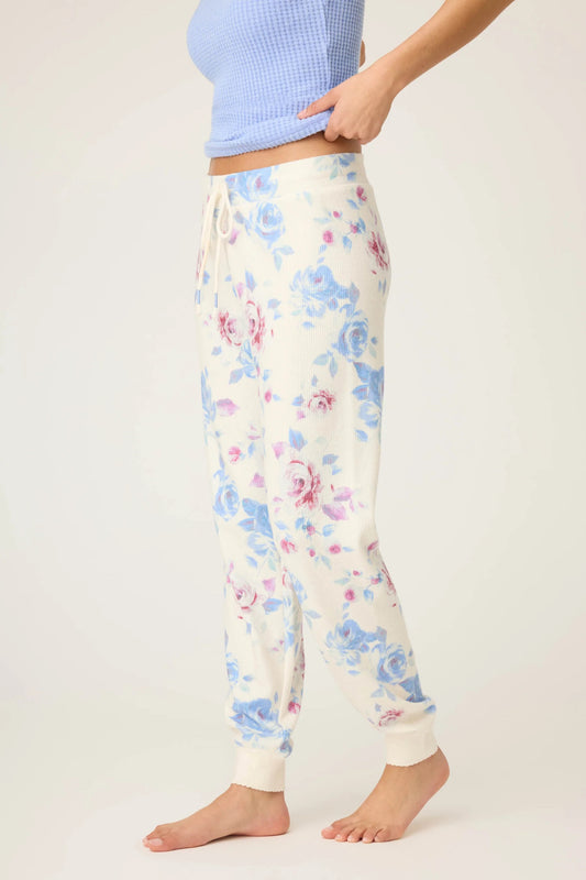 PJ Salvage Rodeo Rose Jammie Pant | Natural