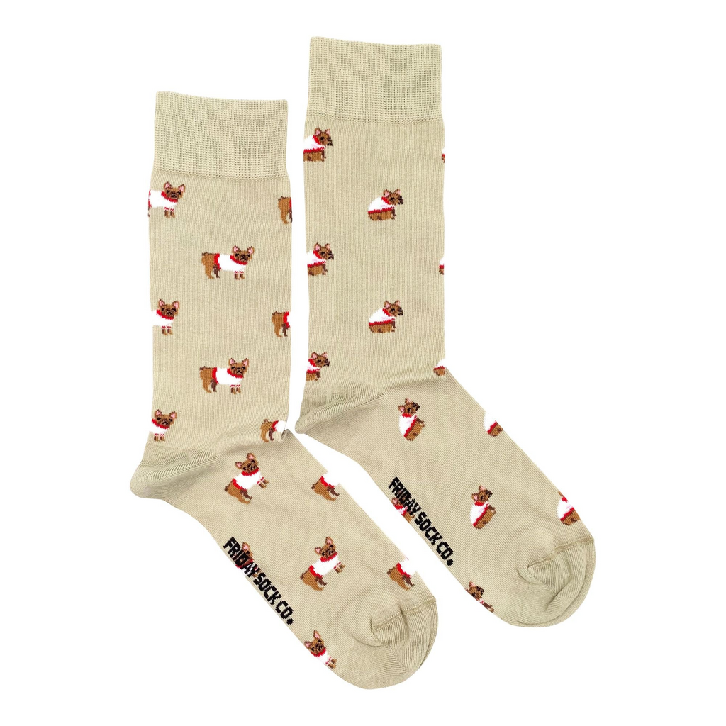 Friday Sock Co. Men's Mismatched Socks | French Bulldog