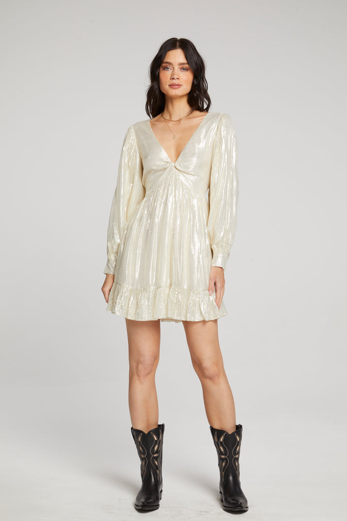 Saltwater Luxe Akari Mini Dress | Champagne, Designed in the USA