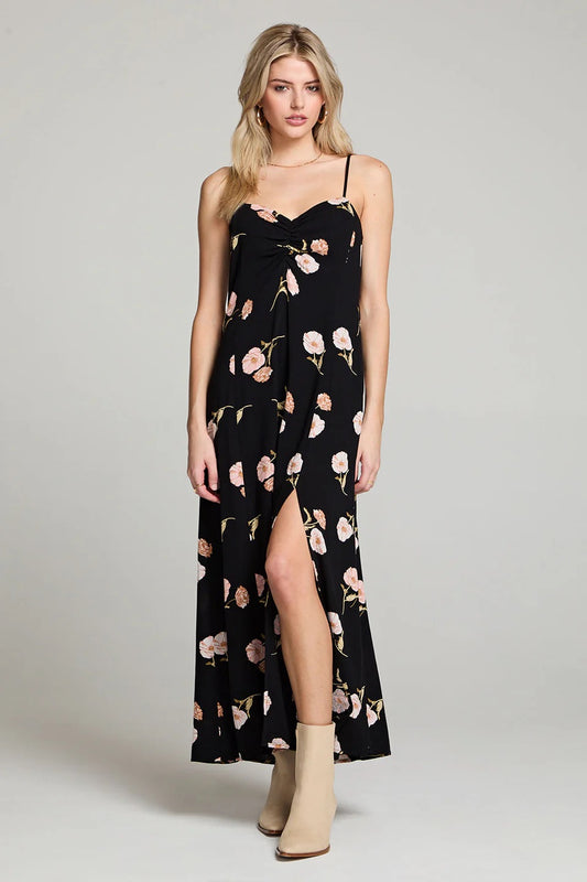 Saltwater Luxe Romie Midi Dress | Black, Designed in the USA