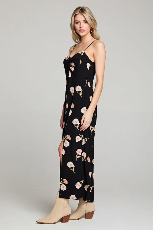 Saltwater Luxe Romie Midi Dress | Black, Designed in the USA