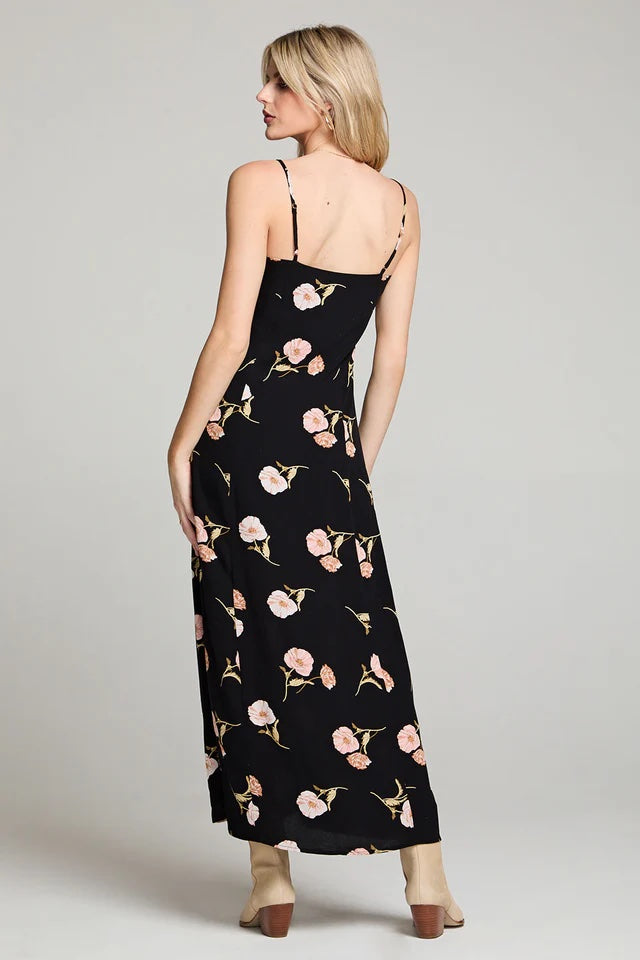 Saltwater Luxe Romie Midi Dress | Black, Designed in the USA