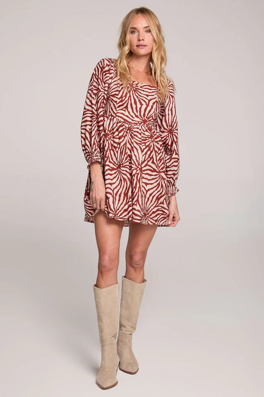 Saltwater Luxe Ambre Linen Mini Dress - Rustic, Designed in the USA