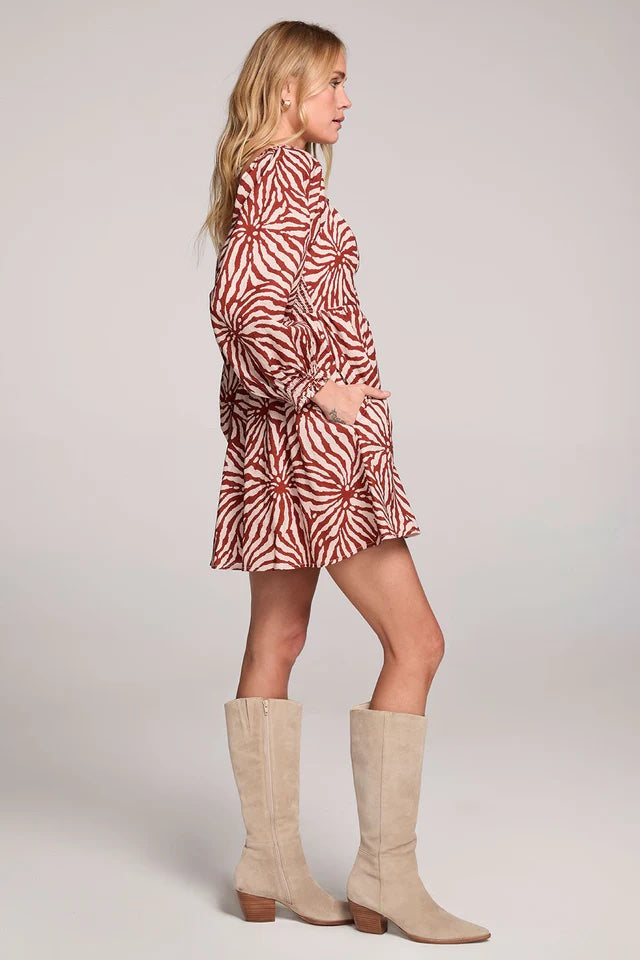 Saltwater Luxe Ambre Linen Mini Dress - Rustic, Designed in the USA