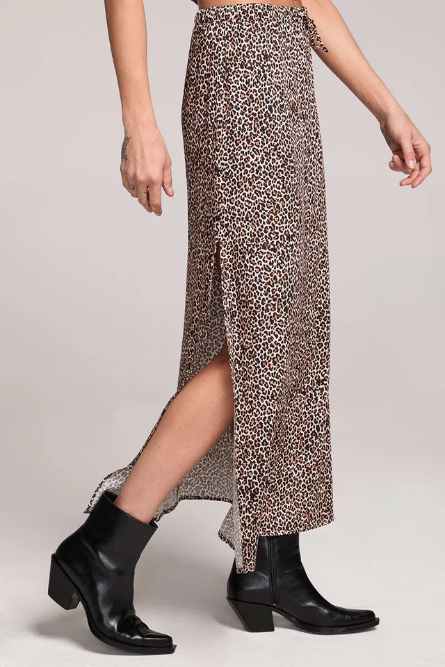 Saltwater Luxe Seraphyne Midi Skirt | Leopard, Designed in the USA