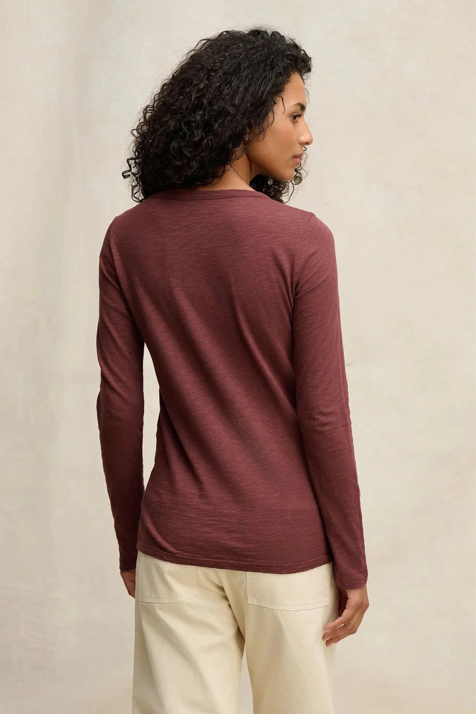 Velvet Lizzie Long Sleeve Top | Henna, Designed in the USA