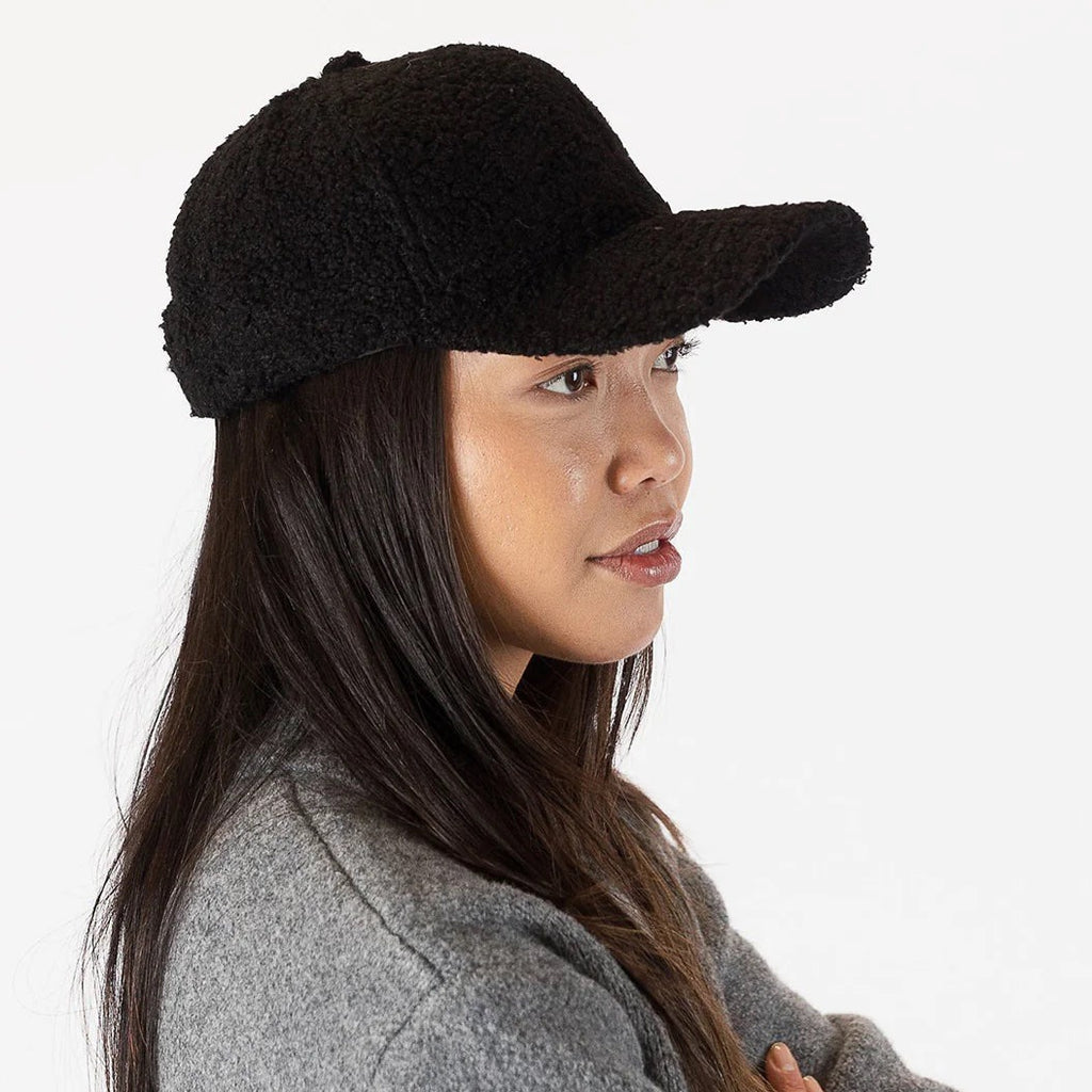 Lyla + Luxe Sherpa Baseball Hat | Black, Designed in Canada