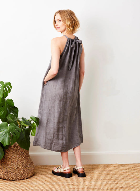 Sibella Linen Dress - Mud