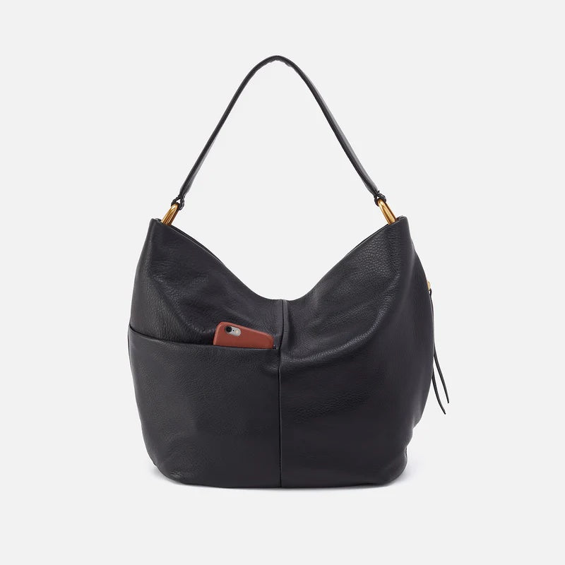 Hobo Bag - Harley Black - Pebbled Hide