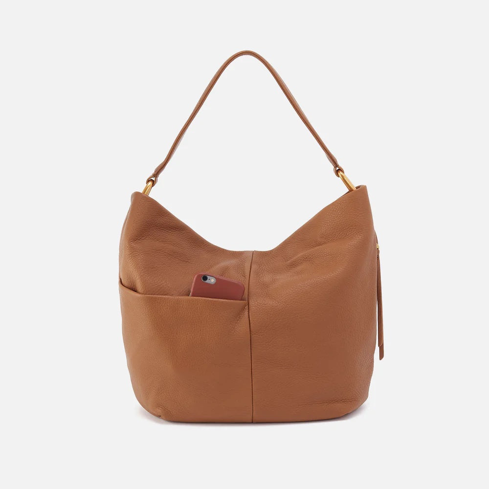 Hobo Bag Harley Warm Honey | Pebbled Hide, Leather, Handbag