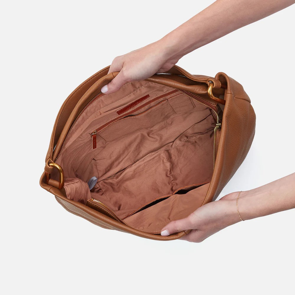 Hobo Bag Harley Warm Honey | Pebbled Hide, Leather, Handbag