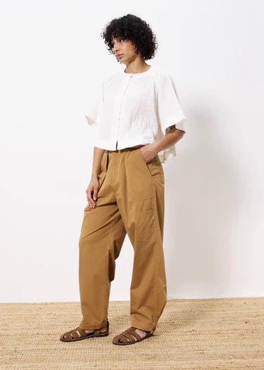 FRNCH Sedrine Pants | Camel, Designed in France