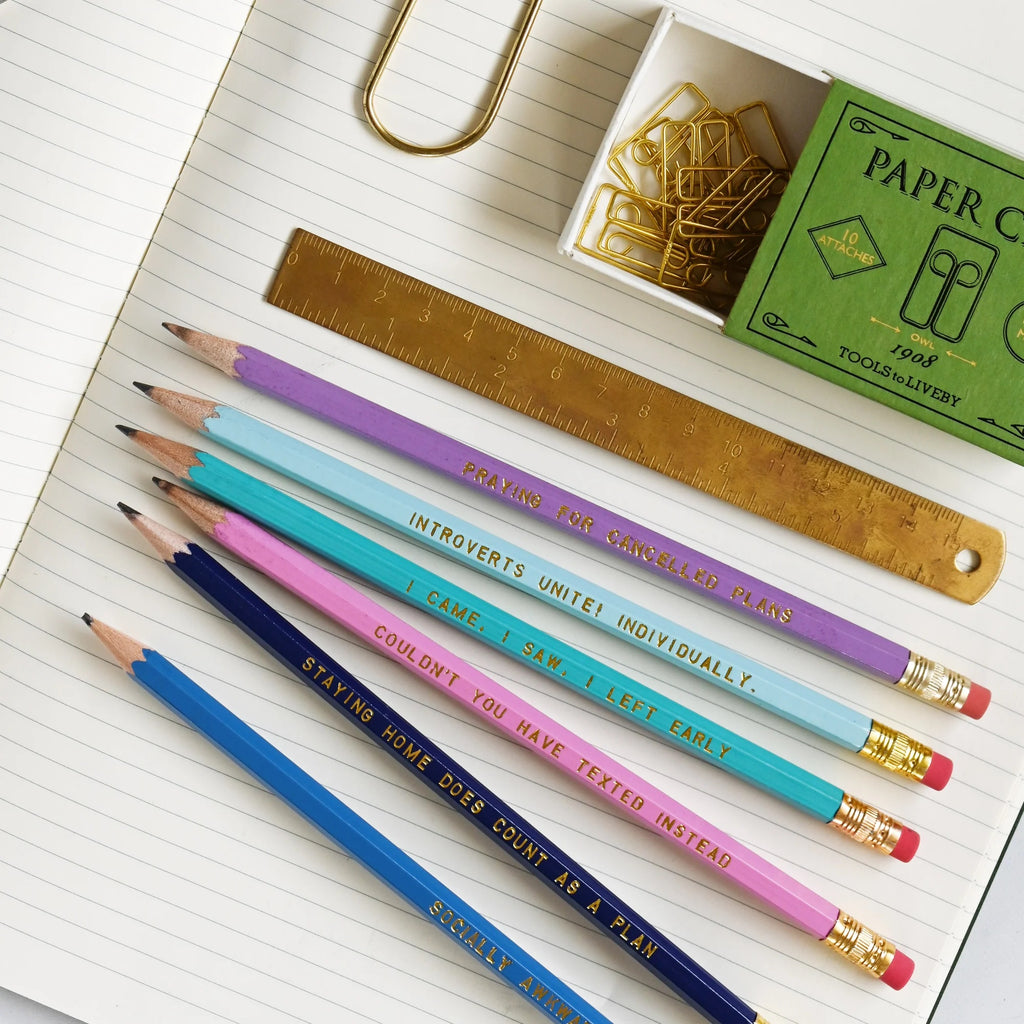 Introvert Pencil pack | Singles, Made in the USA
