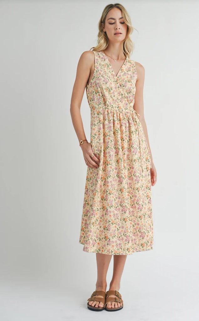 Sadie and Sage - Plantlover Wrap Midi Dress