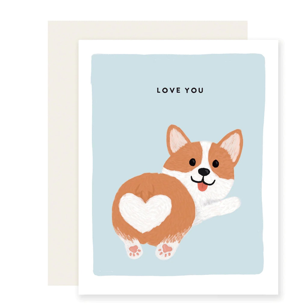 Slightly Stationary Love Card | Corgi Love You, Made in the USA