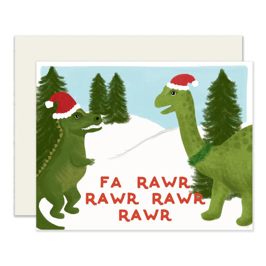 Slightly Stationary Holiday Card | Fa Fawr Fawr, Made in the USA
