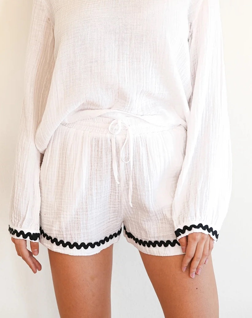 Stark - Cotton Ziggy Shorts - White