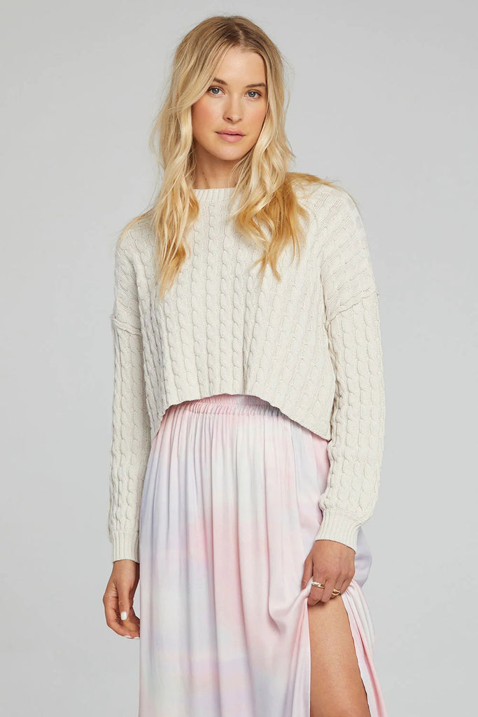 Saltwater Luxe Charmed Sweater, Vanilla | Designed in the USA