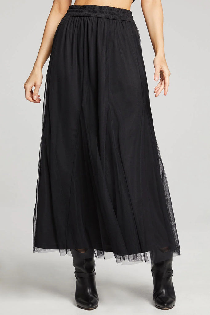 Saltwater Luxe Damon Maxi Skirt, Black | Designed in the USA
