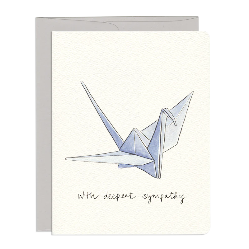 Gotamago Sympathy Card, Paper Crane| Canadian Made