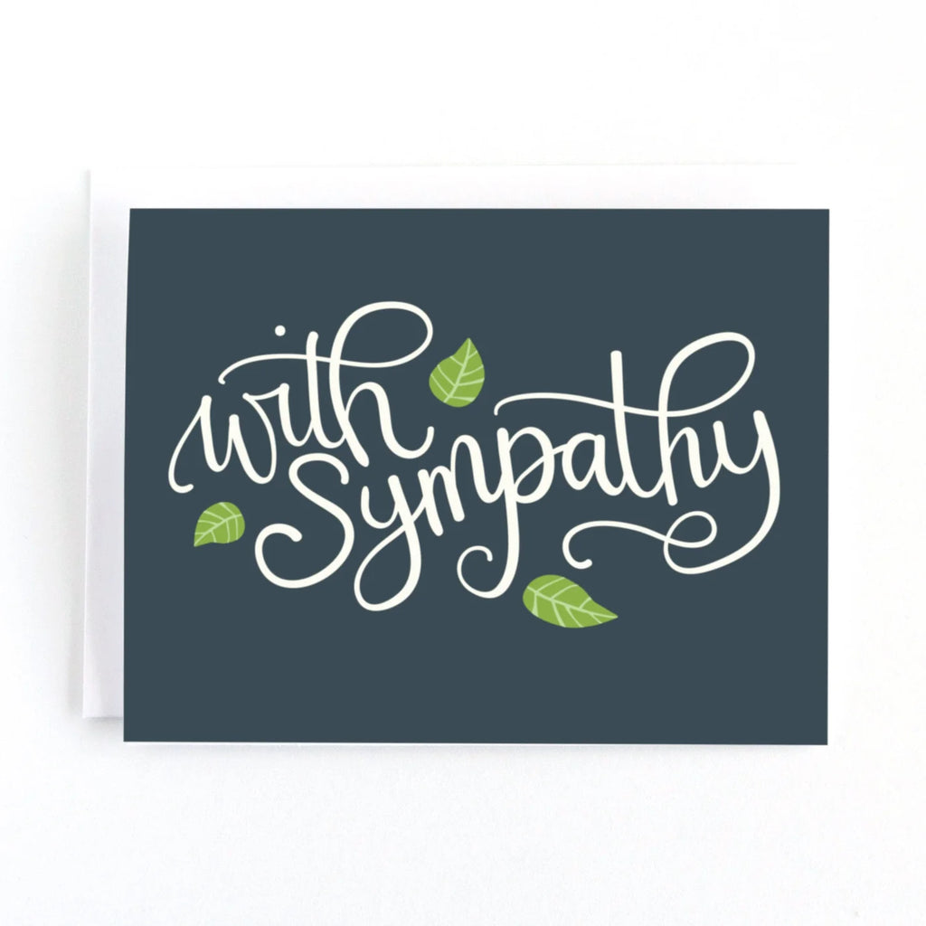 Pedaller Designs Sympathy Card, With Sympathy | Made in Canada