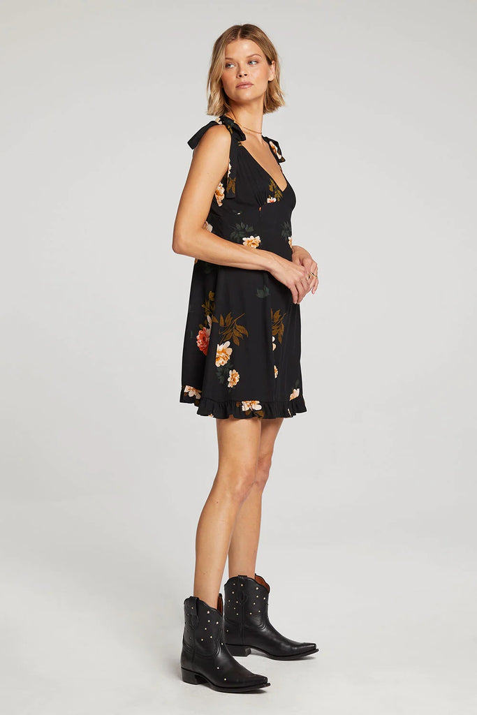 Saltwater Luxe Devyn Mini Dress | Black, Designed in the USA