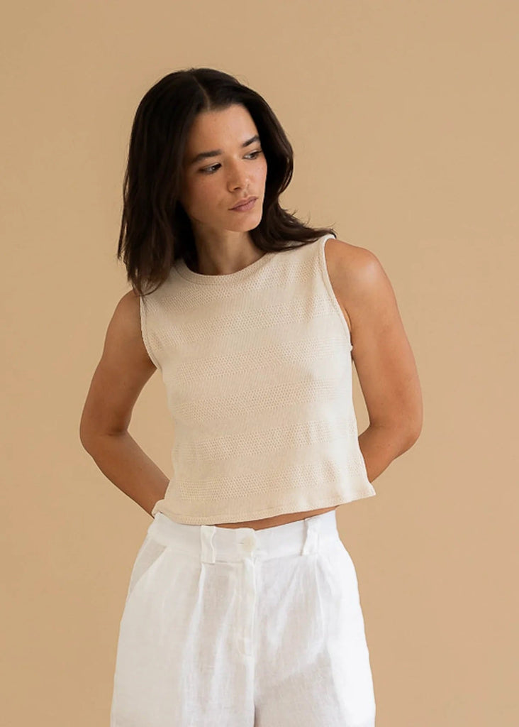 Mus and Bombon Carney Top | Beige, Designed and Made in Spain