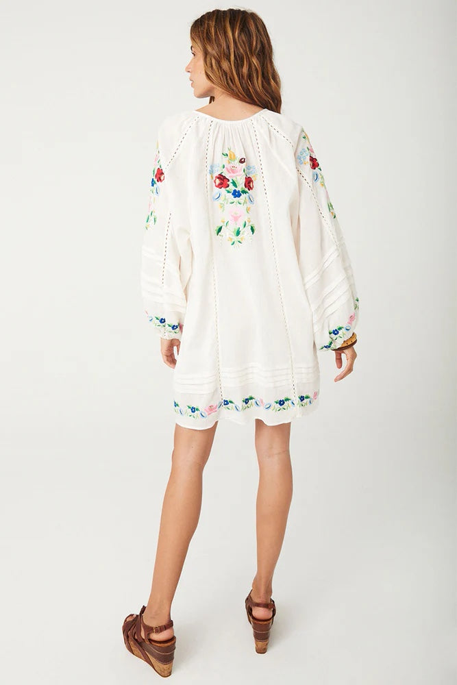 Spell Florapaloosa Embroidered Tunic Dress | Wildflower