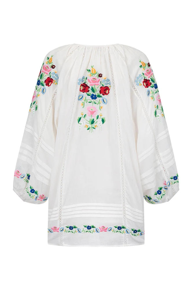 Spell Florapaloosa Embroidered Tunic Dress | Wildflower