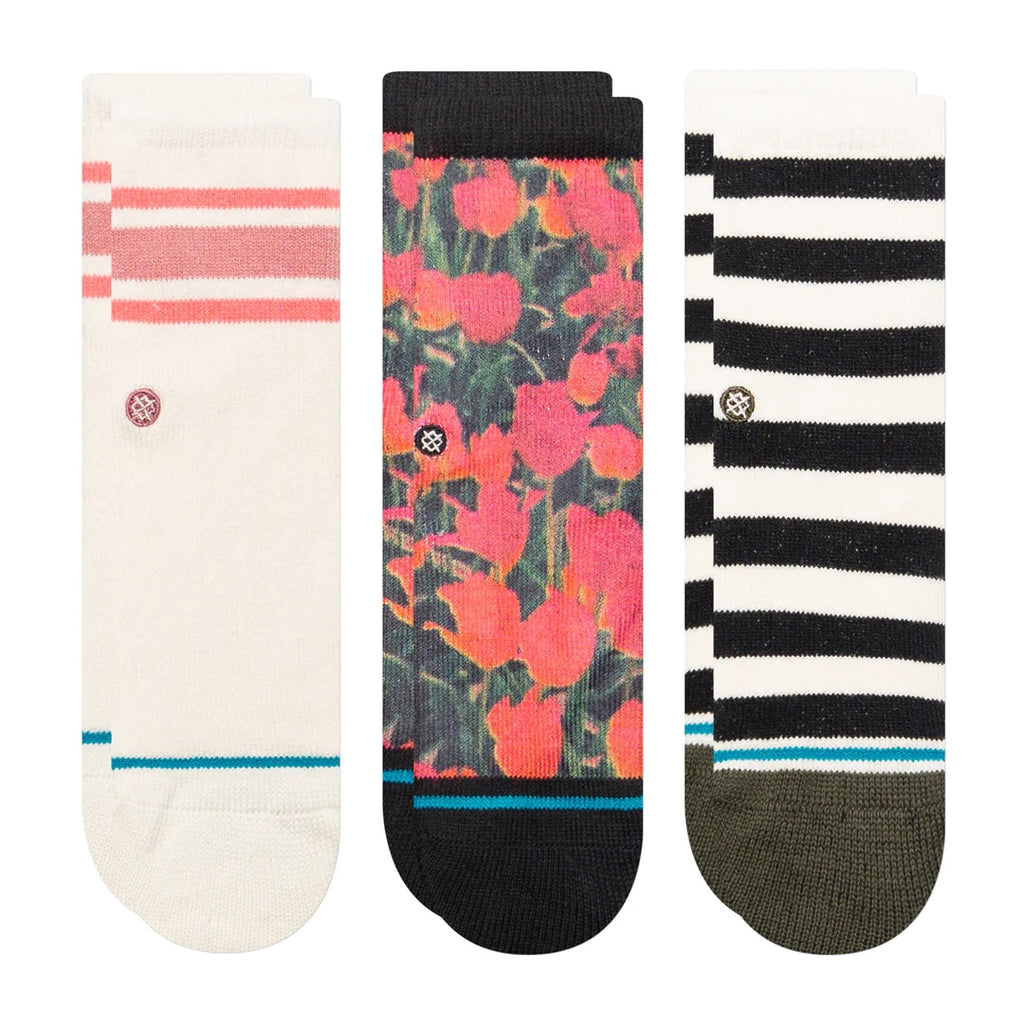 Stance Baby & Toddler Tulip Crew Socks | 3 pack, Combed Cotton Blend
