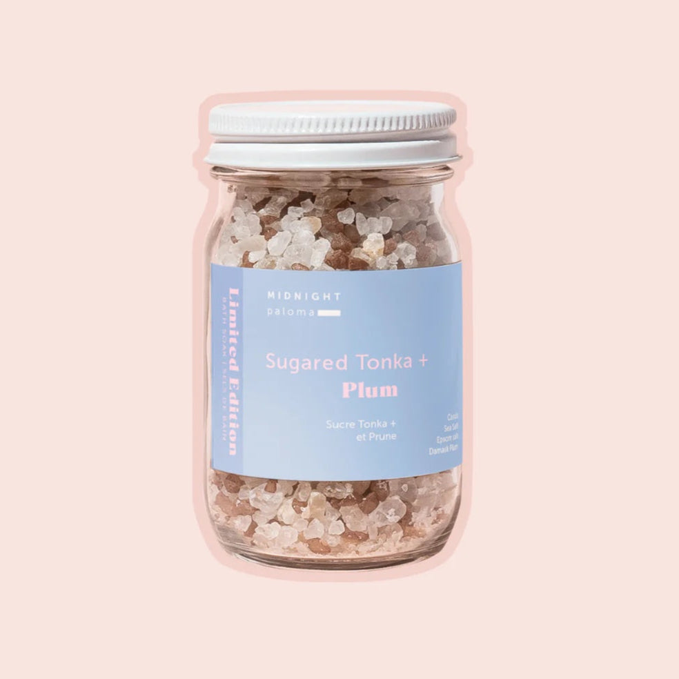 Midnight Paloma Bath Soak | Sugared Tonka + Plum, Made in Vancouver