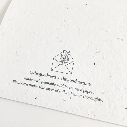 The Good Card Plantable Holiday Card | Tree, Made in Canada