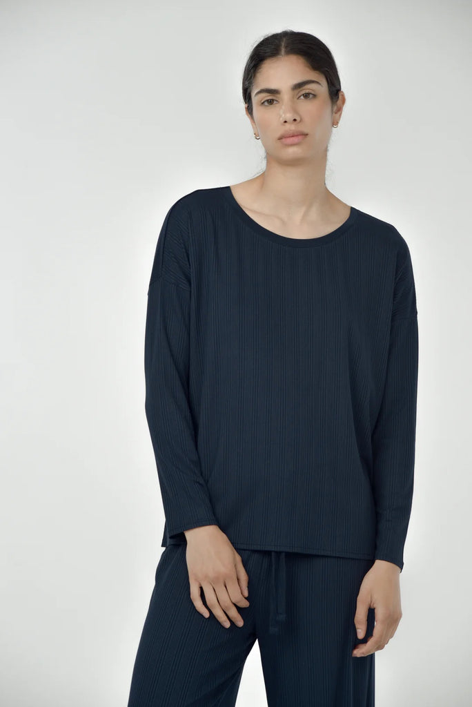 Paper Label Ever Tencel Top Midnight Blue | Designed in Canada