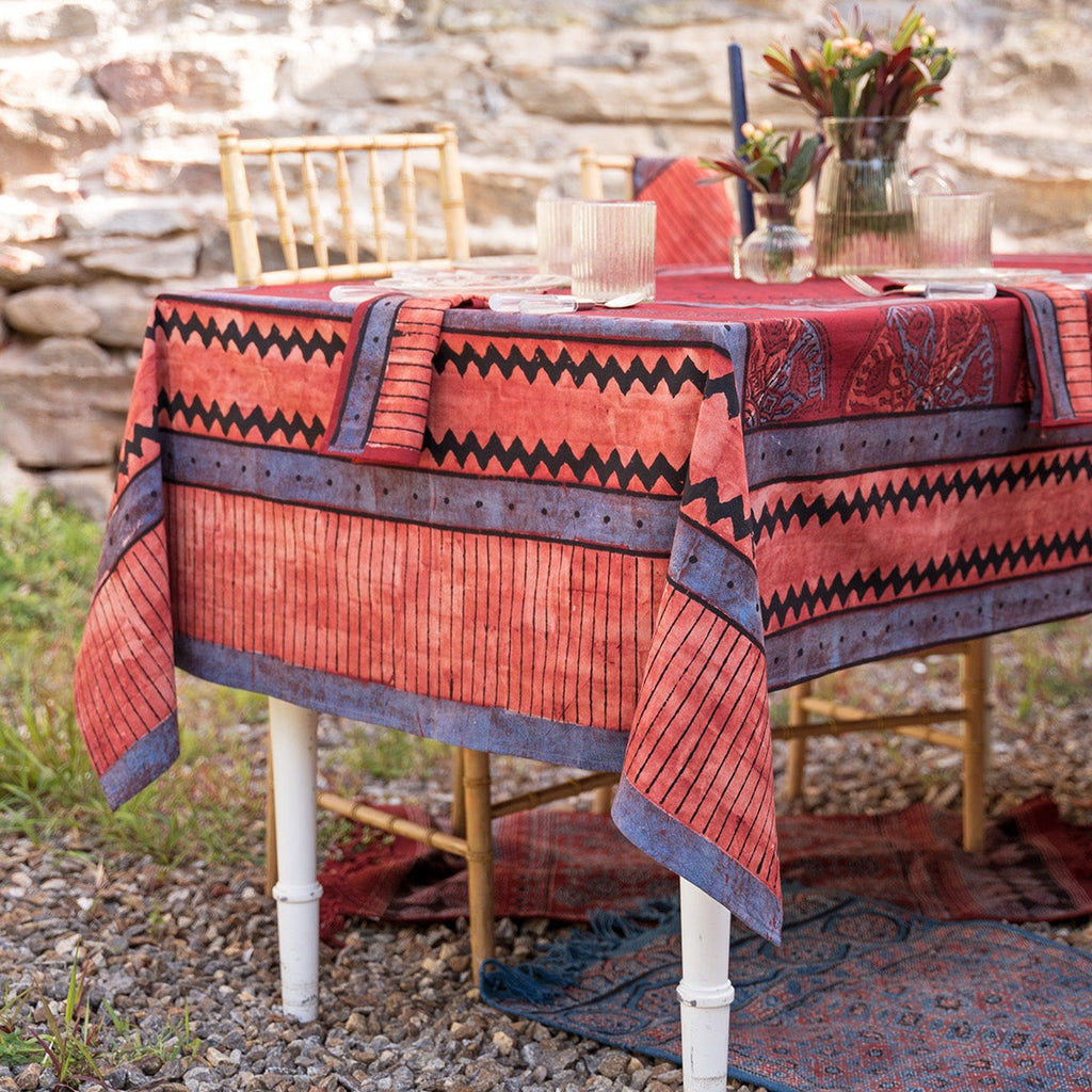 April Cornell - Natural Dye Tablecloth - Raj Red