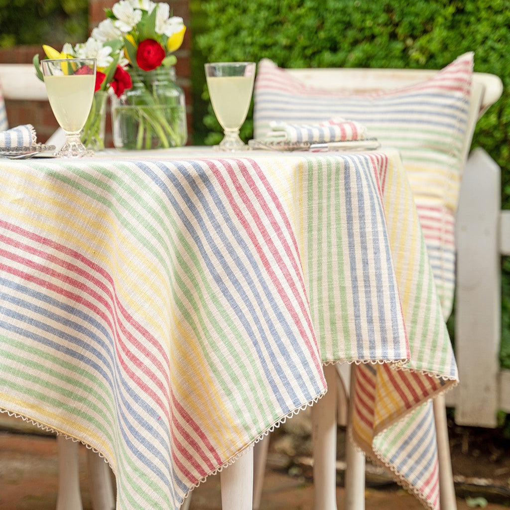 April Cornell - Cotton Tablecloth - Summer Stripe