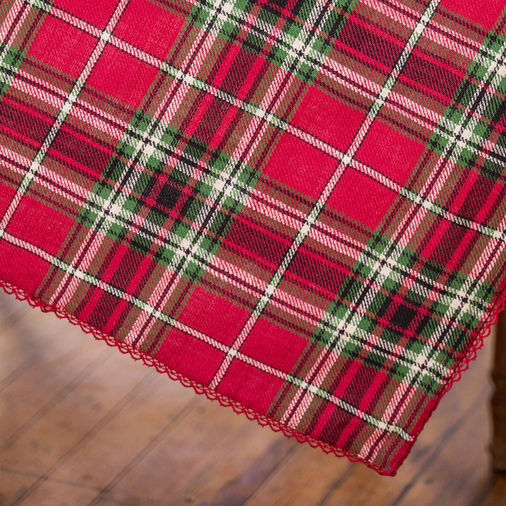 April Cornell Cotton Tablecloth, Tartan Plaid | Natural Dye