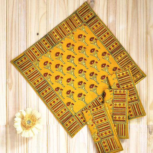  April Cornell Cotton Napkins Set of 4, Tumeric | Natural Dye