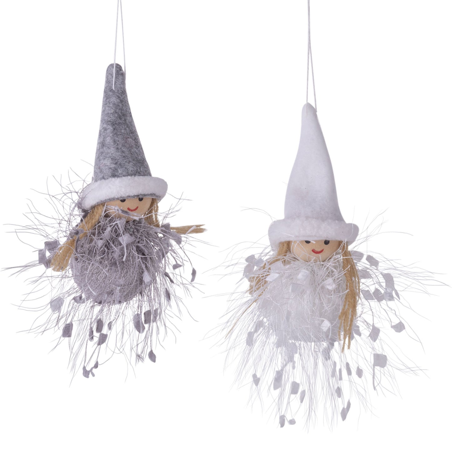 Winter Fairies Ornament | Grey & White