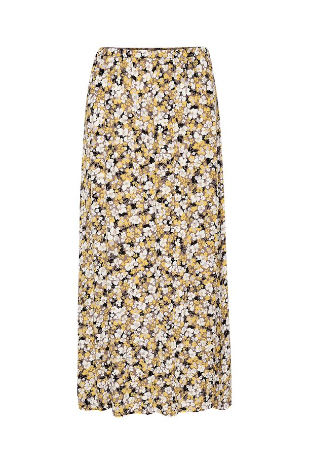 Soaked in Luxury Zaya Skirt, Brown Lentil Flickering Floral | Denmark
