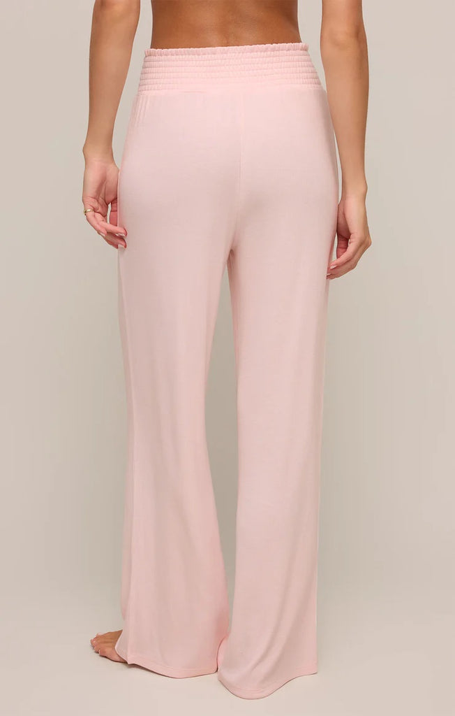 Z Supply Dawn Lux Rib Pant | Whisper Pink,  Designed in the USA