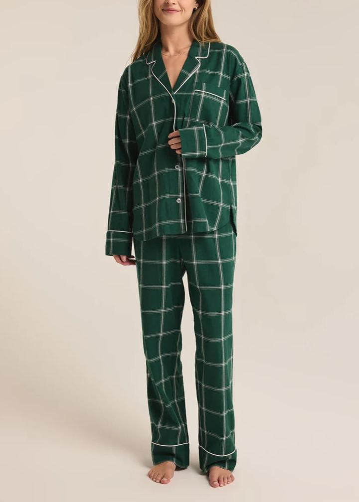 Z Supply Dreamer Plaid Sleeper Set | Noble Fir